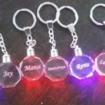 NAME WITH CRYSTAL KEYCHAIN