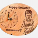 WoodCarving with Oval Clock